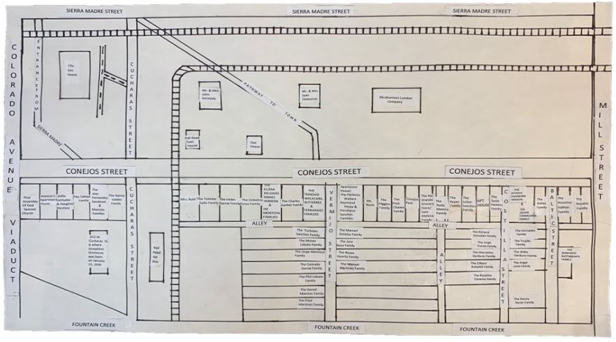 Conejos Neighborhood Hand drawn Map