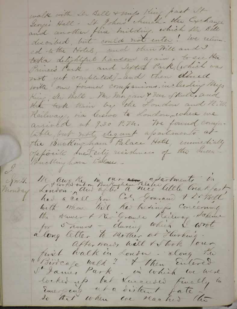 Palmer Travel Journal Handwritten Page 2