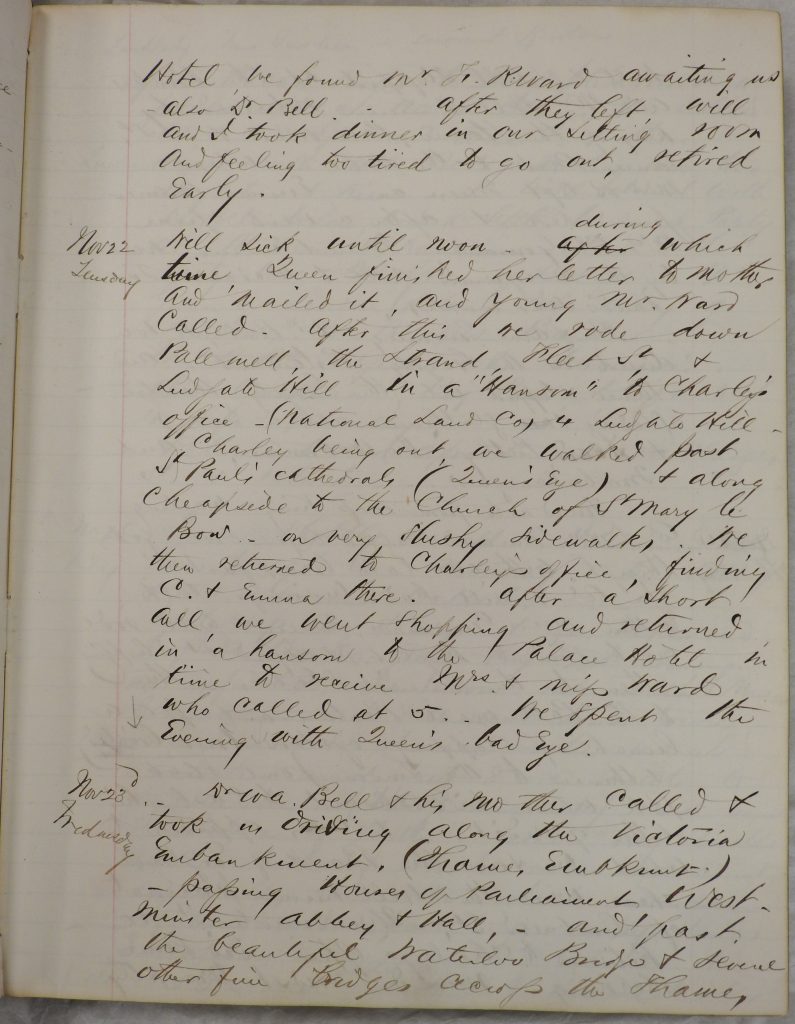 Palmer Travel Journal Handwritten Page 3