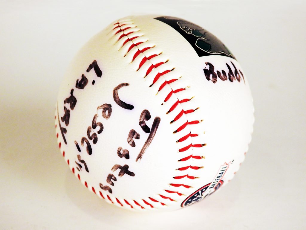 Baseball signed by Brown Bombers, 1999, CSPM Collection, 2009.19.17.