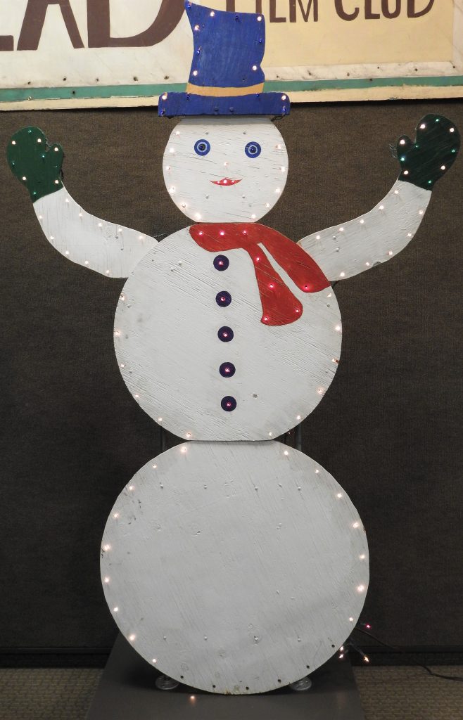 Wooden Snowman, by Joan and John Knull, ca. 1975, Generously Donated by Mrs. Joan Knull, 2014.3.14MU