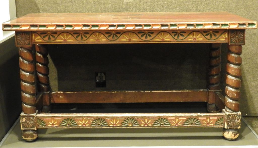 Table made by Lester Griswold for the Ute Theater, ca. 1935. Generously donated by Timothy Hyland, 2019.81.1