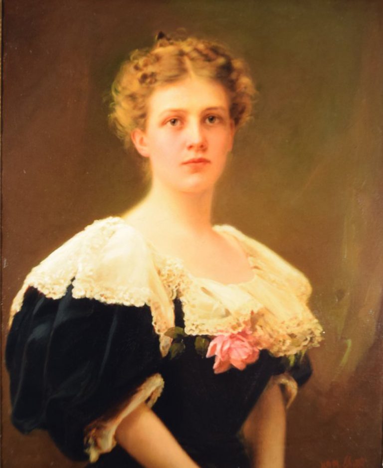 Julie Penrose, Oil on Canvas by William M. Shettle, 1908. Generously donated by Mrs. Julie Penrose, 41-162.