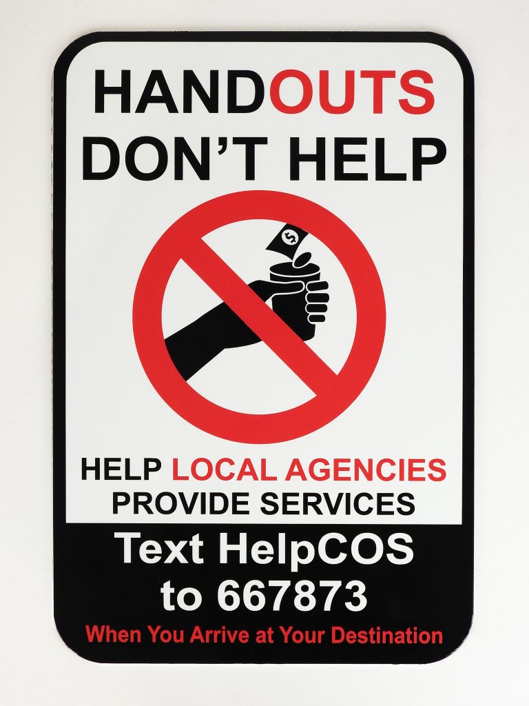 Handouts Don’t Help Sign, 2020, CSPM Collection