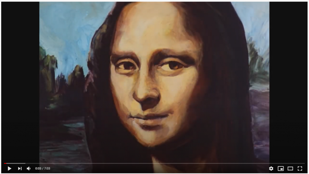 Screenshot of Mona Lisa Descending a Staircase from the Rocky Mountain Women’s Film Festival