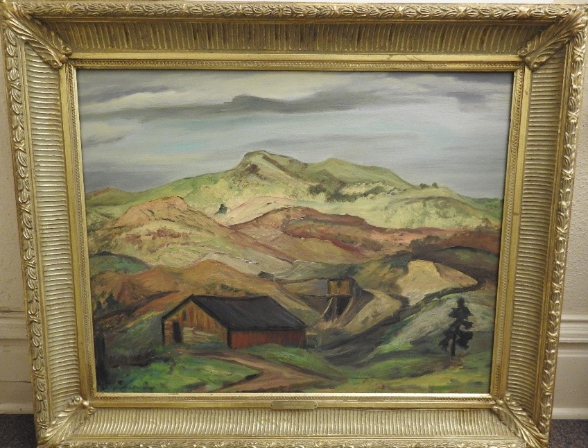 Cripple Creek Mines, ca. 1940, by Ernestine Parsons, Courtesy of Pikes Peak Community Foundation on behalf of the Estate of Nelson Rieger
