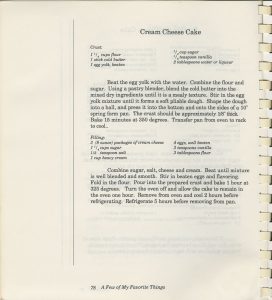 A Few of My Favorite Things, cookbook by Joyce Gilmer. Generously donated by Rochelle Taylor.