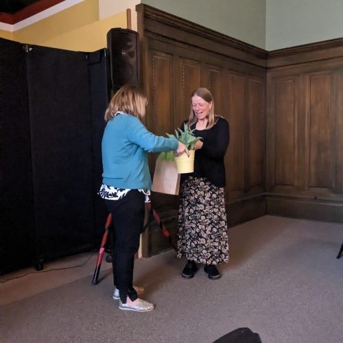 Tanja Britton receiving the Volunteer of the Year award