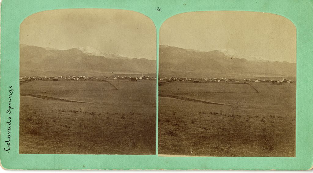 Colorado Springs, 1873. When the Colorado Springs was established in 1871, General William Jackson Palmer set aside acreage for a cemetery outside of the city proper.