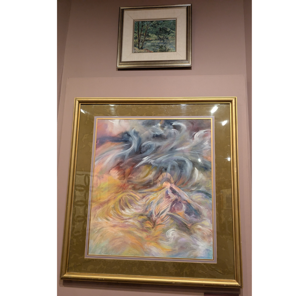 Two paintings featured on wall 7.