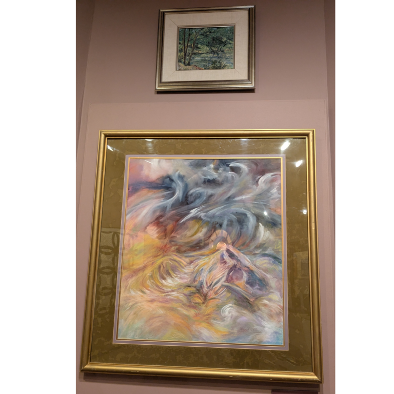 Two paintings featured on wall 7.