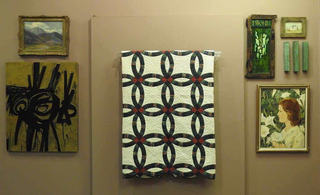 Seven artist works, of various size, subject and media