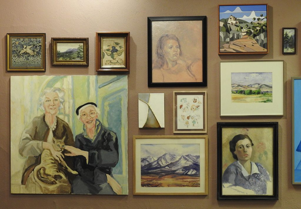 Twelve artist works, of various size, subject and media