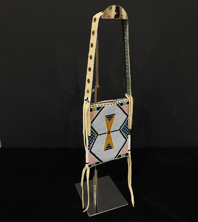 Beaded Deer Hide Bag, 2021, Debra Box - Southern Ute Artist, Painter and Metalsmith.