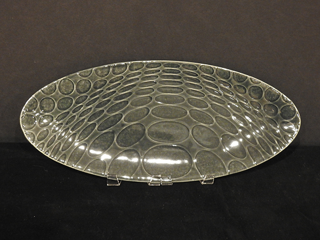 Floating Circles, Glazed Ceramic disk.