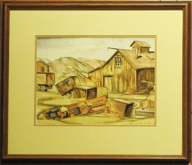 Mining Scene, 1954, Watercolor on Paper, Generously Donated in Memory of F. Jordan Bayless, Grace Landell Bartlett