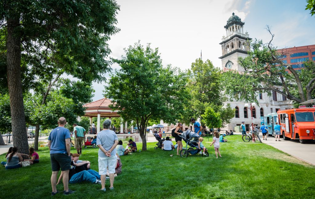 Exterior of the CSPM during Grand Reopening celebration.